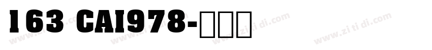 163 CAI978字体转换